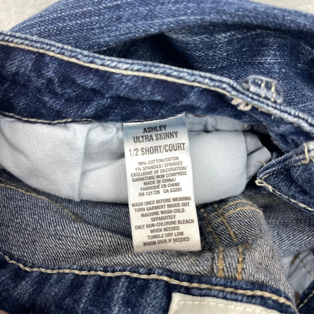 Aeropostale Ashley Ultra Skinny Jeans Womens 1/2‎ Blue Denim Stretch Low Rise